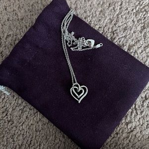 Kay Jewelers Intertwined Hearts Diamond Necklace with Packaging